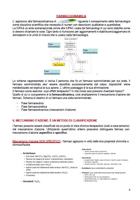 Farmacologia - Appunti - Farmacia