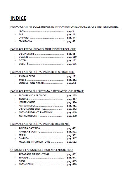 Farmacoterapia - Appunti di Agnese Ciliberti
