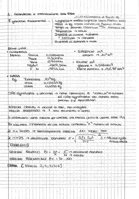 Fisica - Appunti di Enrica Di Taranto