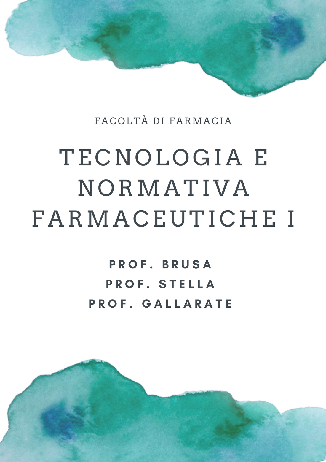 Tecnologie e normativa farmaceutiche 1
