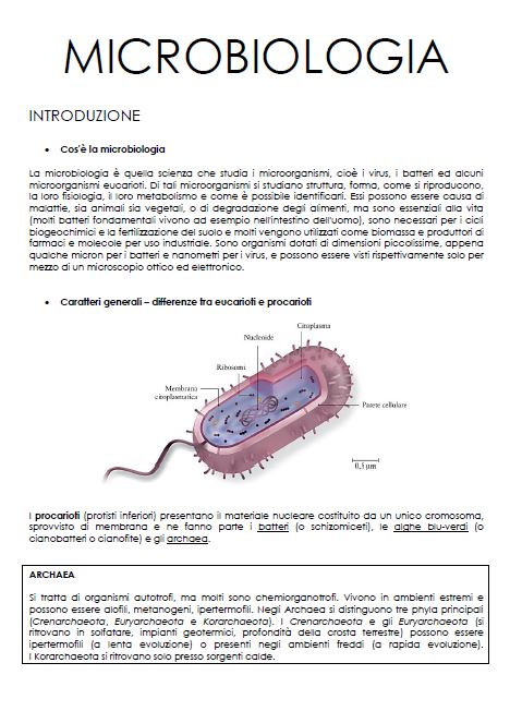 Microbiologia - Appunti