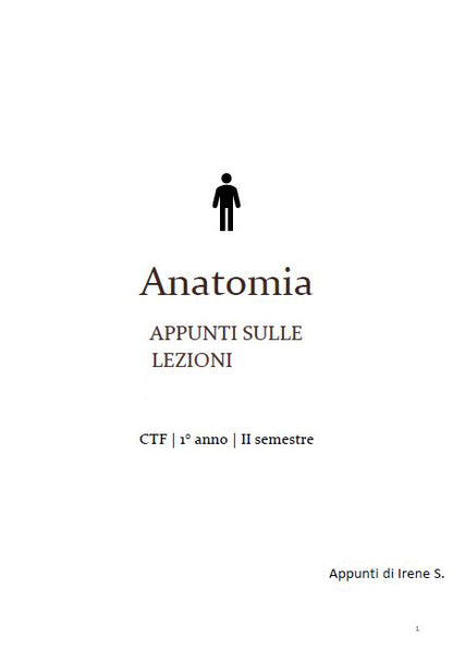 Anatomia - Appunti