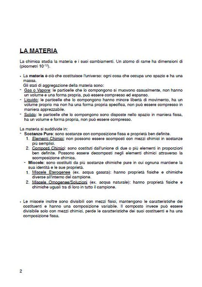 Chimica generale e inorganica - Appunti