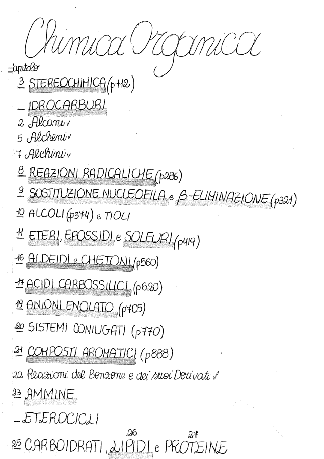 Chimica organica - Appunti