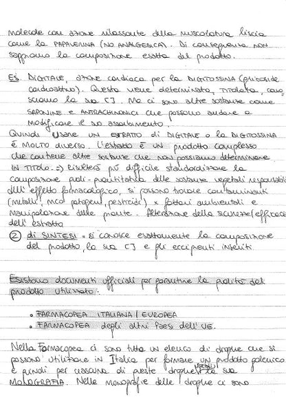 Farmacognosia con elementi di farmacologia - Appunti di Agnese Ciliberti