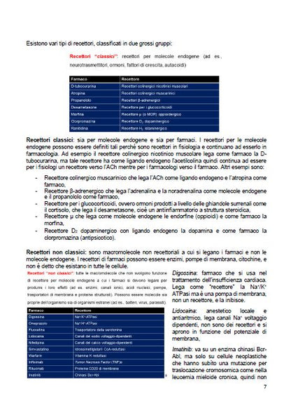 Farmacologia - Appunti - Farmacia