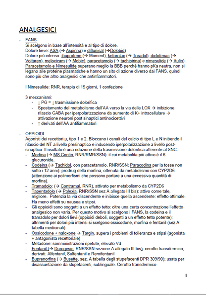 Farmacoterapia Appunti - Farmacia